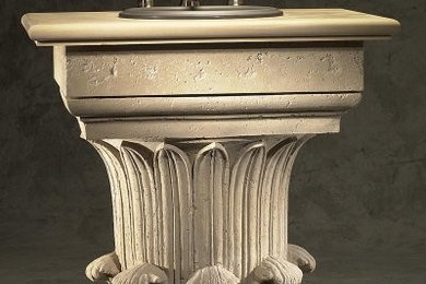 Cast Stone Lavatory Pedestal