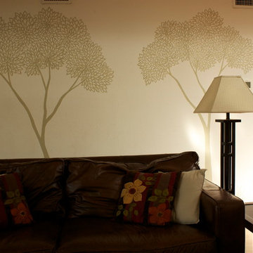 Giant Living Room Trees Mural