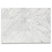 6x12 Carrara Venato Marble Subway Tile Honed Bianco White Carrera, 100 sq.ft.