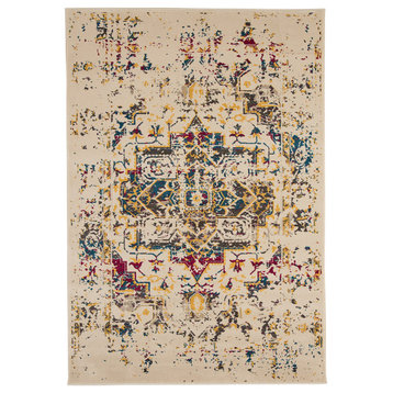 Traditional Abstract Rug, Multi/Ivory, 9'9"x13'6"