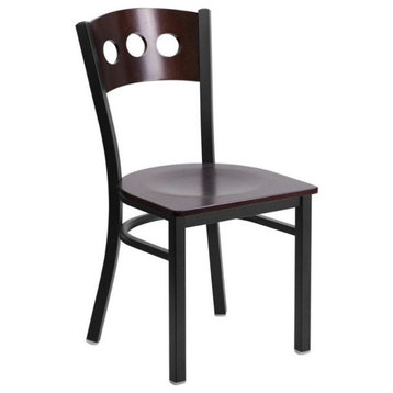 Flash Furniture Hercules Restaurant Dining Chair in Walnut