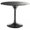 Lippa 24" Fiberglass Side Table in Black