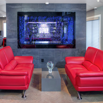 Living, Family, Music room and Kitchen - Belmont, CA