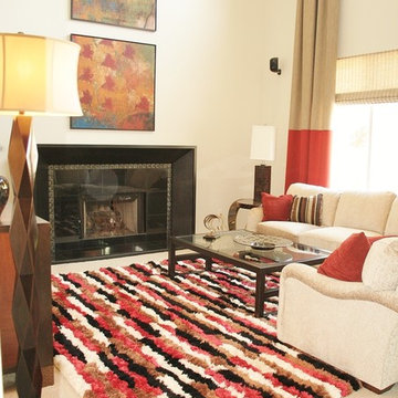 TALL ROOM IS BOTH COZY AND DRAMATIC
