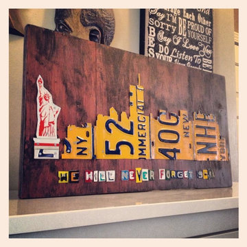 NYC Skyline License Plate Art