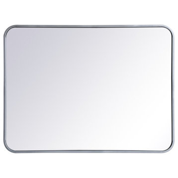 Elegant Lighting MR802432S Modern Evermore Mirror Silver