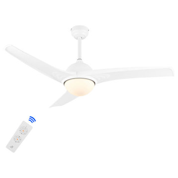 Sully 52" App/Remote 6-Speed LED Ceiling Fan, White