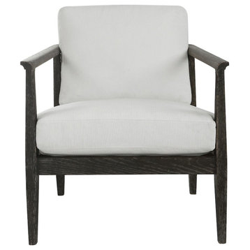 Uttermost Brunei White Accent Chair, 23696