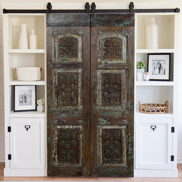 Carved Pantry Doors, Accent Barndoors