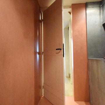 réalisation de "béton teinté" (enduit ciment décoratif lissé)