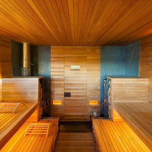 Immagine di una sauna minimalista