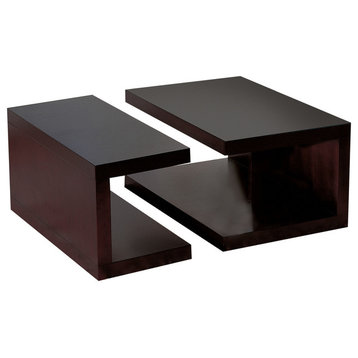 Two Piece Jengo Coffee Table In Wenge