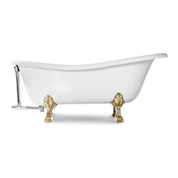 67" Audrey Cast Iron Slipper Clawfoot Bathtub - Bathtubs