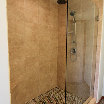 Tiled Masterbath with Makeup Vanity ~ Medina, OH #1