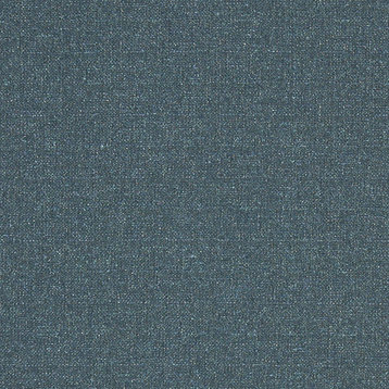 Blue Tweed Woven Upholstery Fabric By The Yard