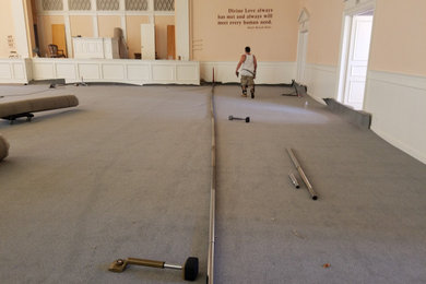 Large Church Carpet Installation