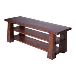 "Kyusai" Entryway Bench - COLOR: Fire Brown - Accent And Storage Benches