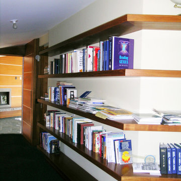 Floating Teak Shelves