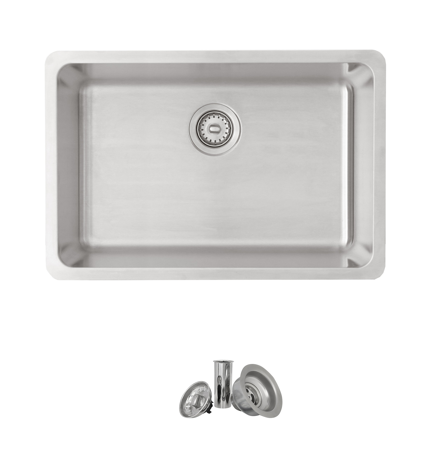 STYLISH 27 inch Single Bowl Undermount and Drop-in Stainless Steel Kitchen Sink