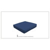 TK Classics 6" High Back Fabric Ottoman Cushion in Navy