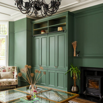 BESPOKE FITTED ALCOVE TV AND STORAGE CABINETS