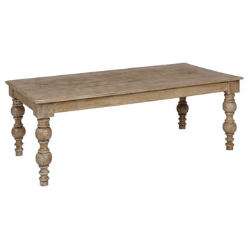 Casartis Living James 18" Farmhouse Solid Mango Wood Coffee Table in Natural