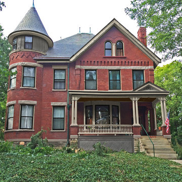 Brick Victorian with Turret Painting