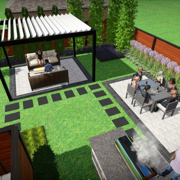 Downtown Toronto Contemporary Backyard
