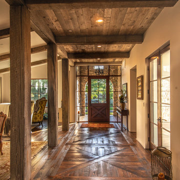 weathered timbers and natureaged ceiling and siding