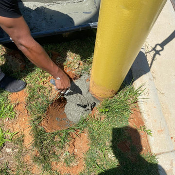 Bollard installation for a parking facility