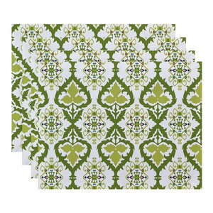 Geometric Placemat Green E by design PT4GN408GR27 18x14 Rope Rigging