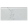 Classico Carrara Glossy Bullnose Ceramic Wall Trim