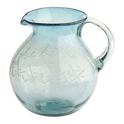 ETCHED GLASS PITCHER - Pitchers