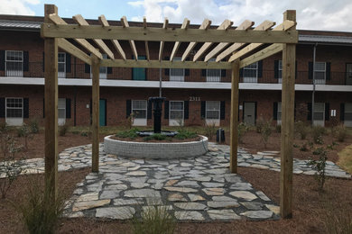 Inspiration for a mediterranean landscaping in Raleigh.