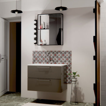 Salle de bain recup' indus'