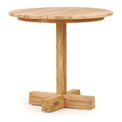 Wintons Teak Pierson Pedestal Coffee Table - Outdoor Lounge Furniture