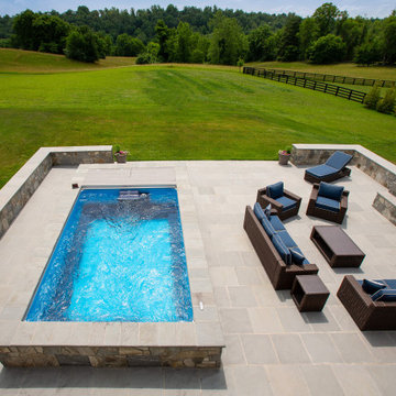 Middleburg, Virginia - Stone Patio with Endless Pool