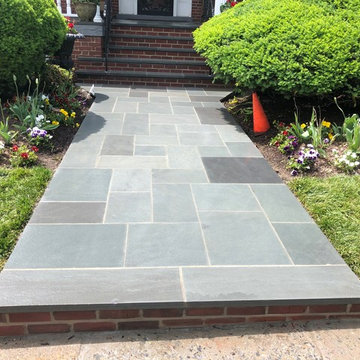Thermal Blue Flagstone with Brick Step Risers in Columbia Heights, Washington DC