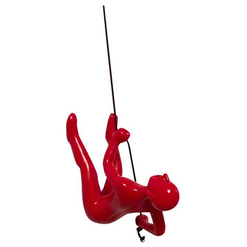 Climbing Man Wall Art, Position 2- VARIOUS COLORS AVAILABLE!, Red