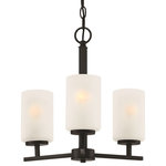 Designers Fountain - Designers Fountain Carmine 3 Light Chandelier, Matte Black/Etched, D239M-3CH-MB - Simple lines and etched rounded shapes contrast perfectively with the bold black or sleek metallic finishes of our Carmine collection. This minimalistic style adds a fresh aesthetic with a softer and more relaxed approach to today s Modern interiors.