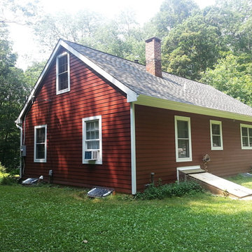 6 1/4" Cedarmill HardiePlank Countrylane Red, Landmark AR Roof Replacement