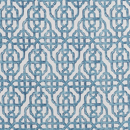 Imperial Seaside Blue Lattice 96" Shower Curtain, Unlined