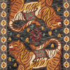 Hooked 100% Wool Pile Tigress Area Rug by Justina Blakeney x Loloi, Charcoal/Tan