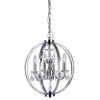 CWI Lighting 5025P16C-4 4 Light Chandeliers with Chrome Finish