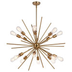 Vaxcel - Vaxcel P0344 Estelle 16-Light Pendant in Mid-Century Modern and Sputnik Style 36 - Mid-century meets modern with this timeless and unEstelle 16-Light Pen Natural Brass *UL Approved: YES Energy Star Qualified: n/a ADA Certified: n/a  *Number of Lights: 16-*Wattage:40w Incandescent bulb(s) *Bulb Included:No *Bulb Type:Incandescent *Finish Type:Natural Brass