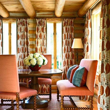 Log Cabin with Bench Seating