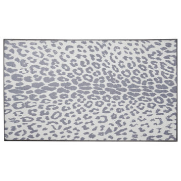 My Magic Carpet Washable Rug Miya Leopard Grey, 3' X 5'