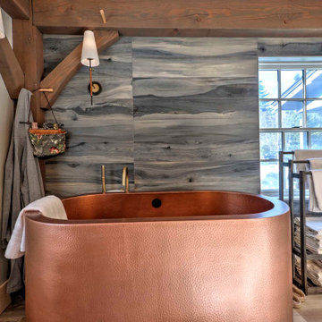 Primary Bath with Copper Tub - West Dover, VT