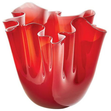 Handkerchief Small Deep Red Vase
