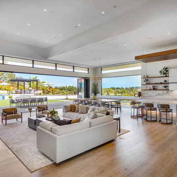 From living room to pool, in one effortless motion with NanaWall glass doors